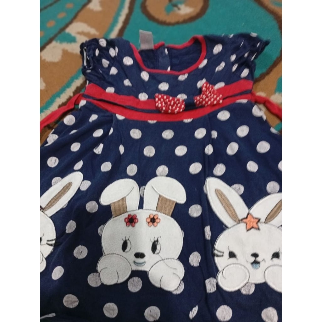 dress jumpsuit bayi perempuan 1 2 tahun preloved