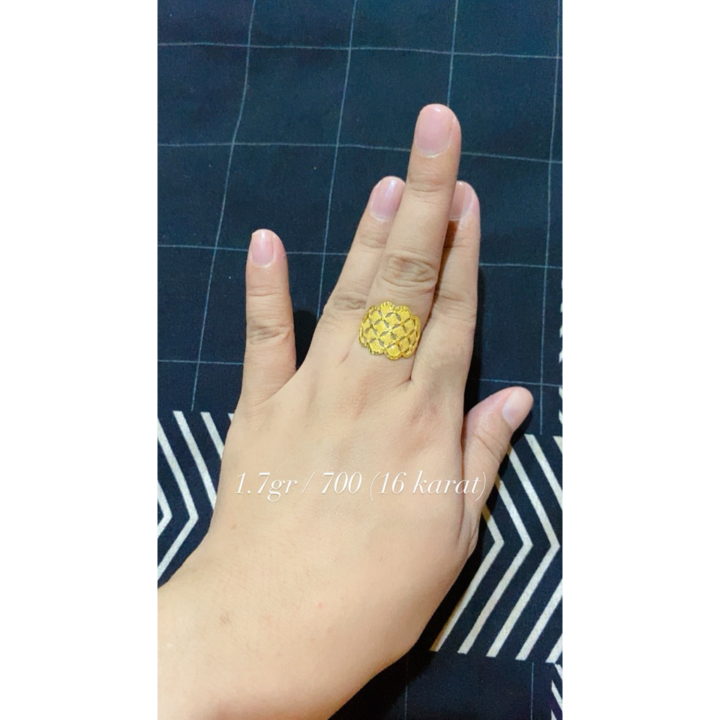 cincin 1,7 gr kadar emas 700