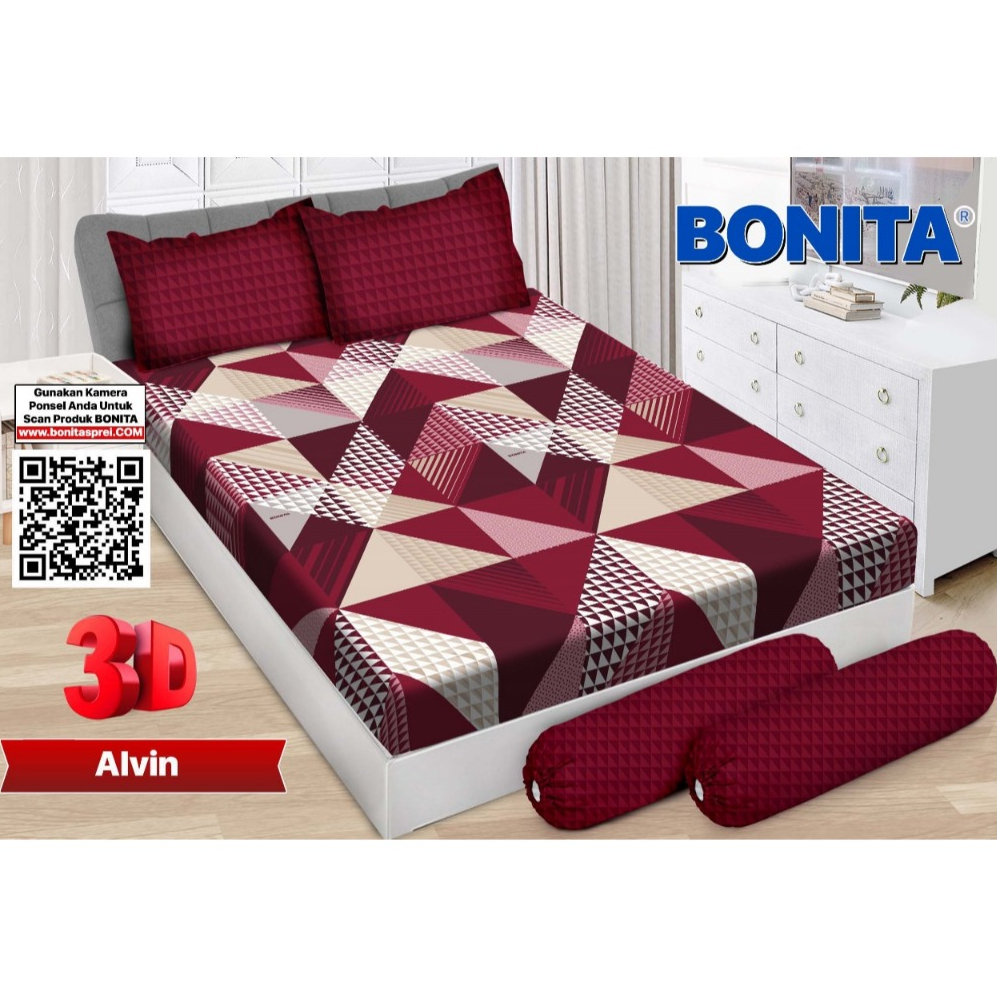 SPREI / SEPRAI BONITA 3D DISPERSE B4 ( BANTAL 4 ) - ALVIN Uk No1 KING 180X200