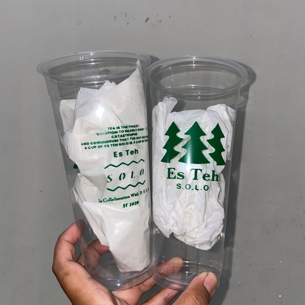 SABLON CUP - 18 OZ SLIM TIPTOP - MUDAH DISEALER - TEH DESA - CUP SABLON - TEH SOLO - TEH NUSANTARA