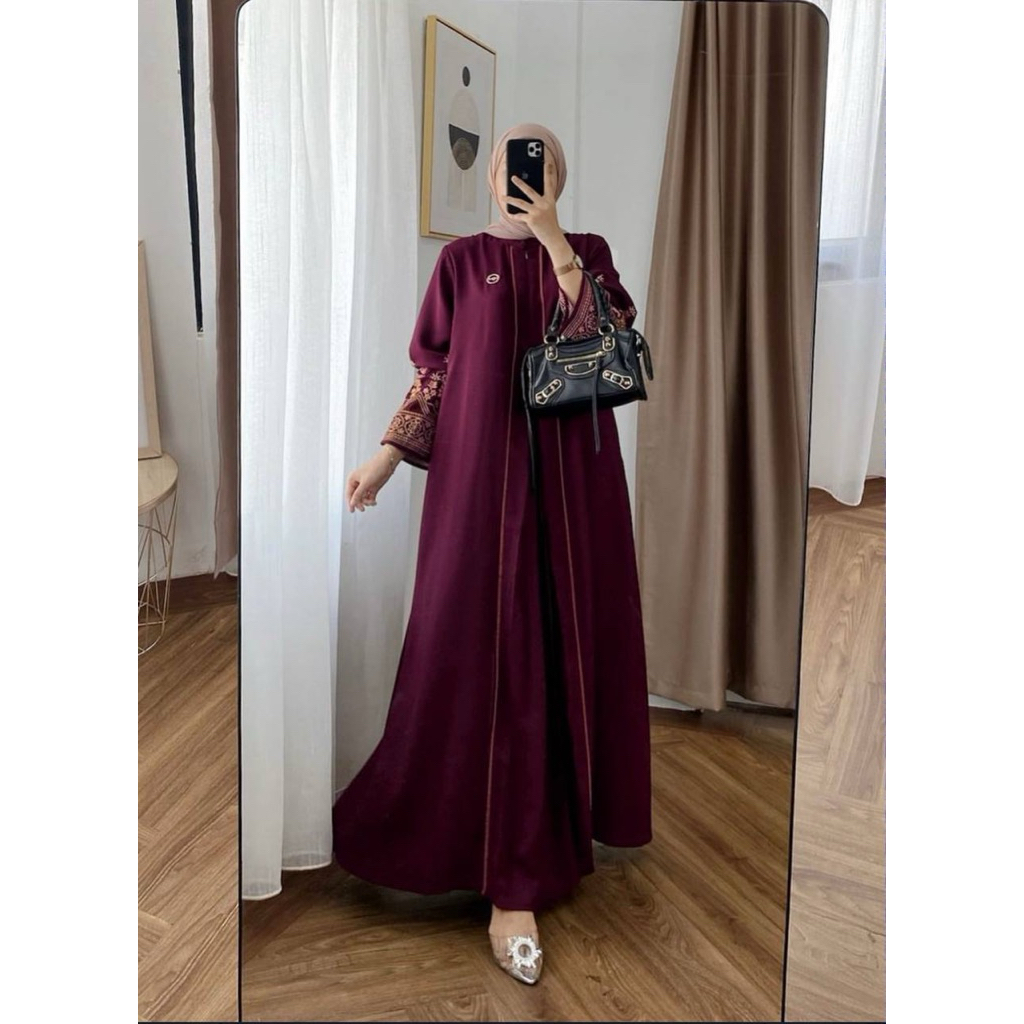 KHANSA ABAYA ABAYA SIMPLE GAMIS POLOS PAYET DRESS LEBARAN GAMIS ABAYA KONDANGAN LEBARAN 2026 GAMIS A