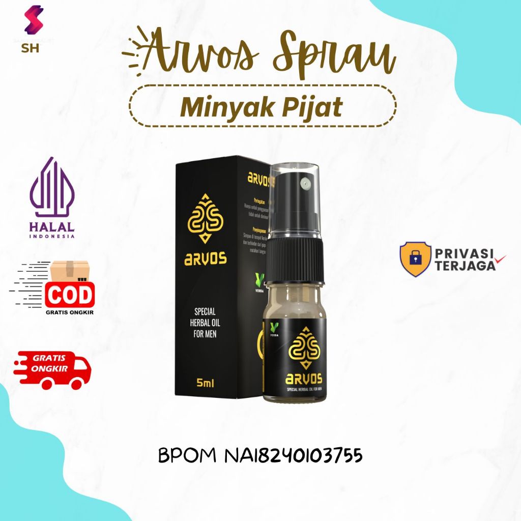 ARVOS - Arvos Spray Herbal Oil Minyak Pijat BPOM Tahan Lama