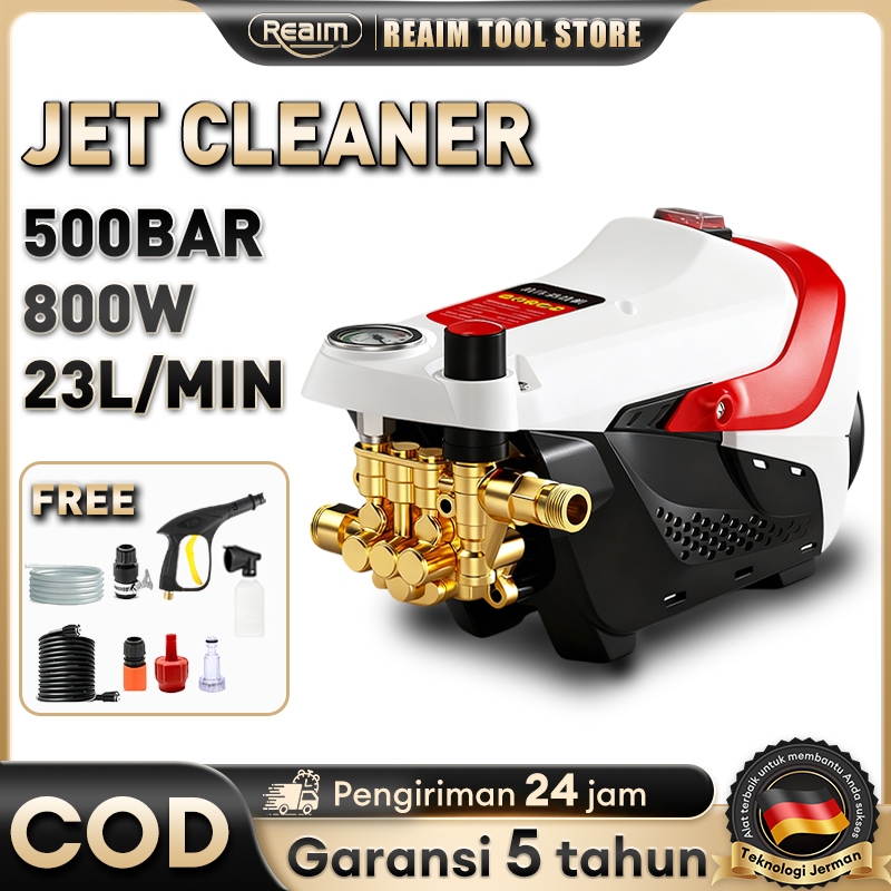 Reaim jet cleaner mesin semprotan kencang 800W 450bar cuci mobil motor alat cuci motor