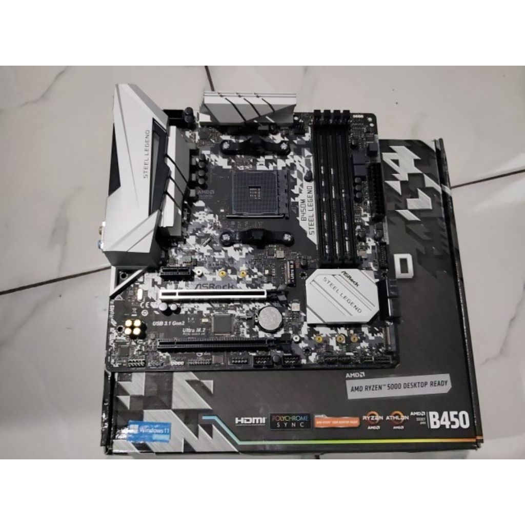 Mother Board B450M Asrock Steel Legend II