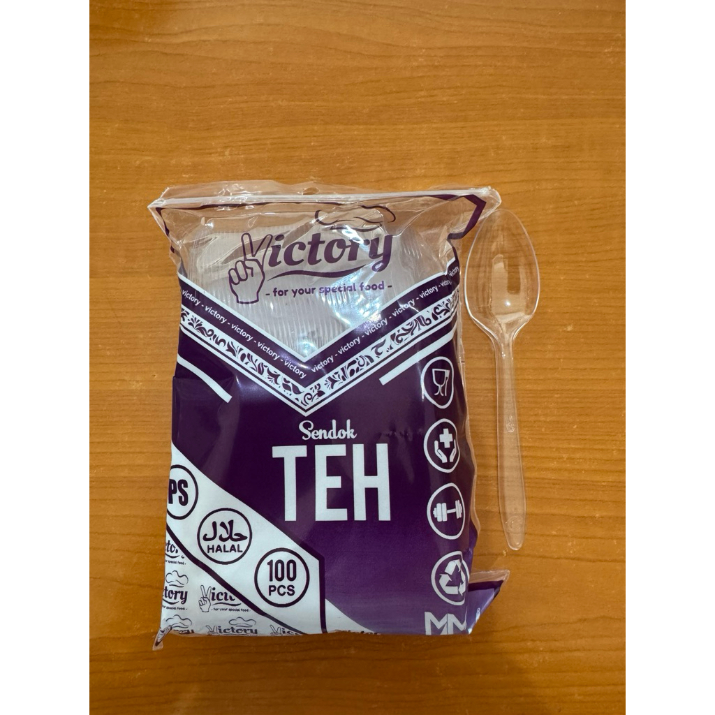 Sendok Teh/Sendok plastik bening teh victory