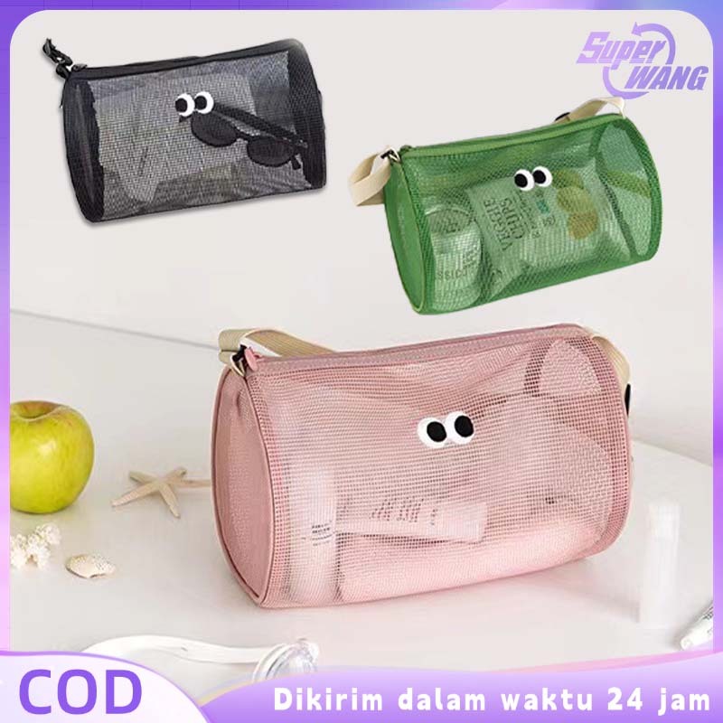 Tas Jaring Jaring Pantai Serbaguna Tas Jaring Selempang Portabel Tas Jaring Alat Selam Nilon Tas Jar