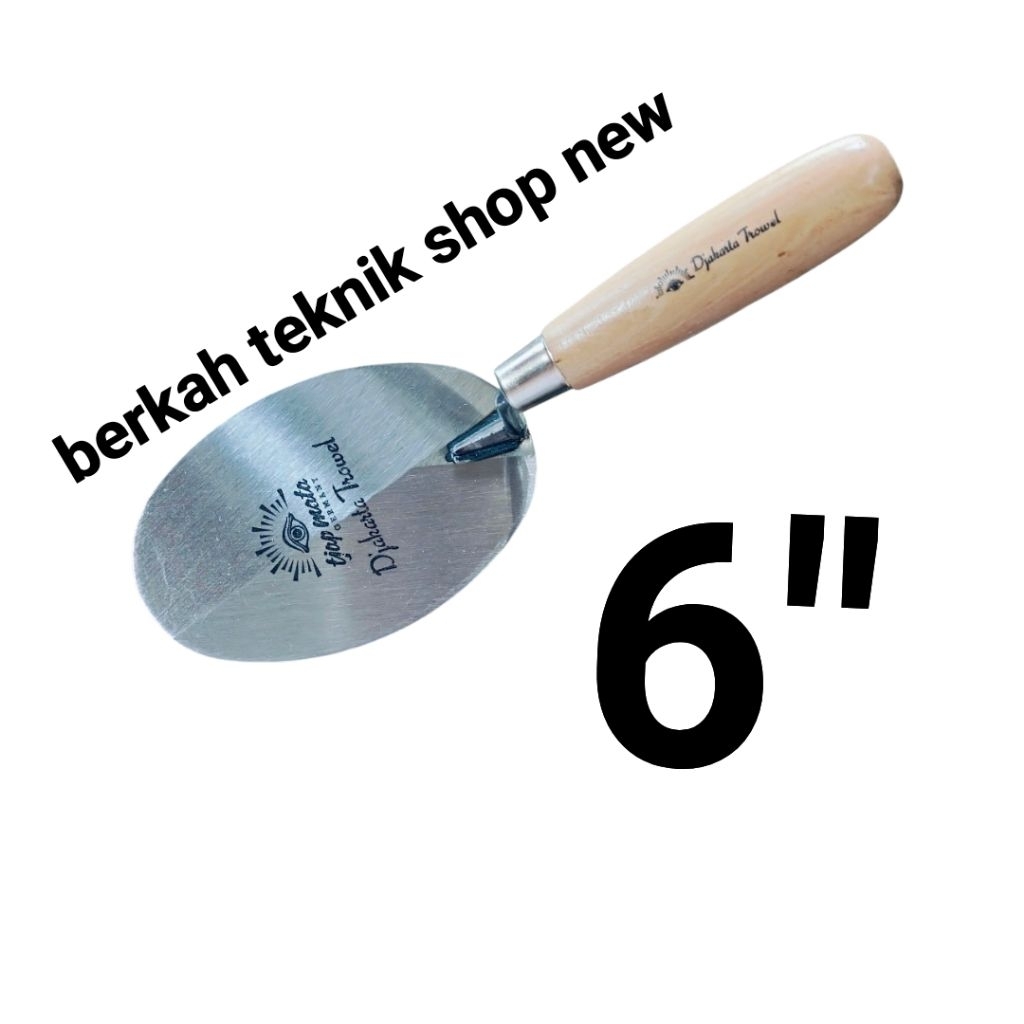 (tjap mata) SENDOK SEMEN / TEMBOK 6" TJAP MATA (djakarta) meteran palu lot roskam