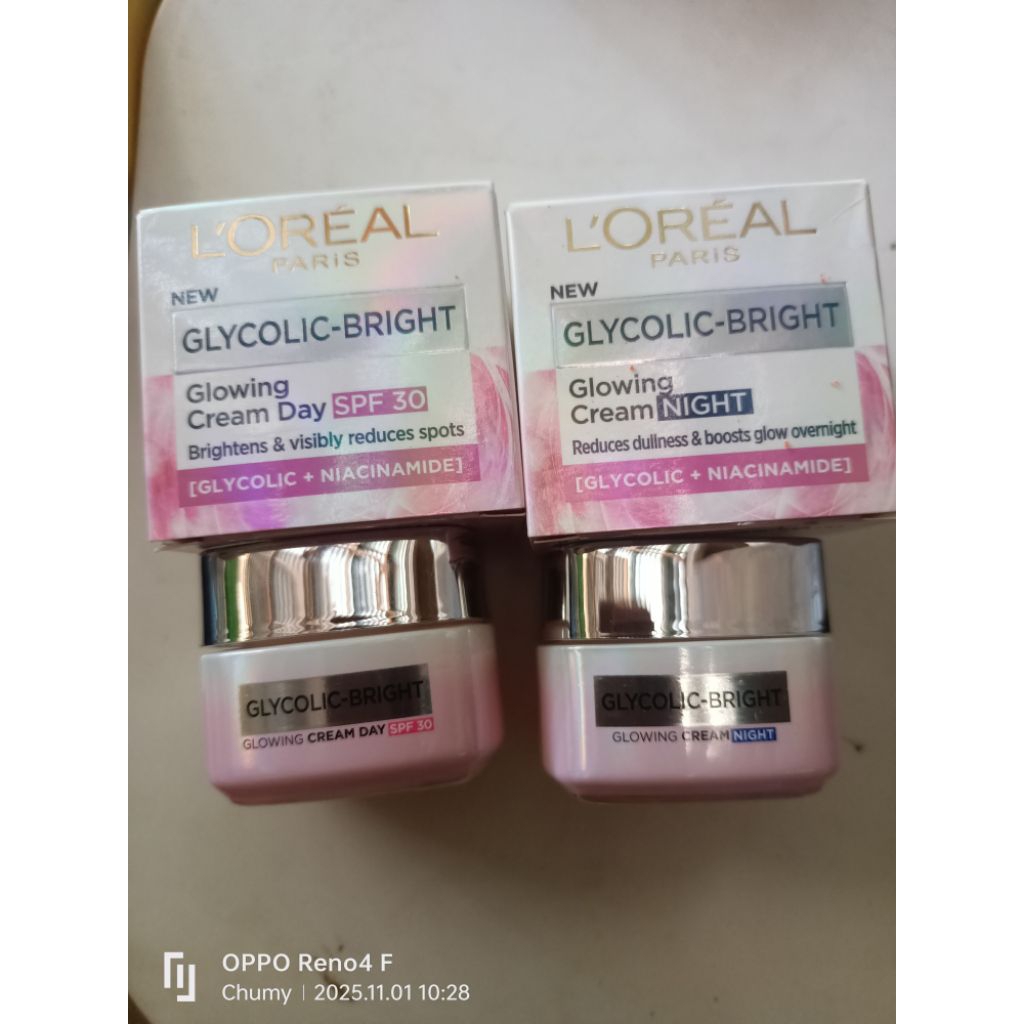 LOREAL CREAM NIGHT N DAY GLYCOLIC BRIGHT