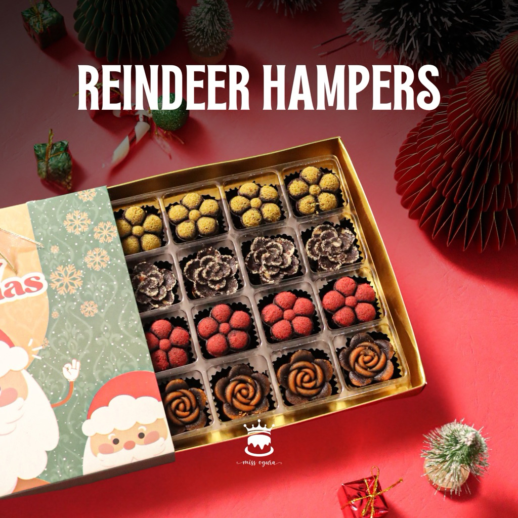 (Ready Stock) Reindeer Hampers Christmas Natal Chocolate Cake 4 Varian by Miss Ogura