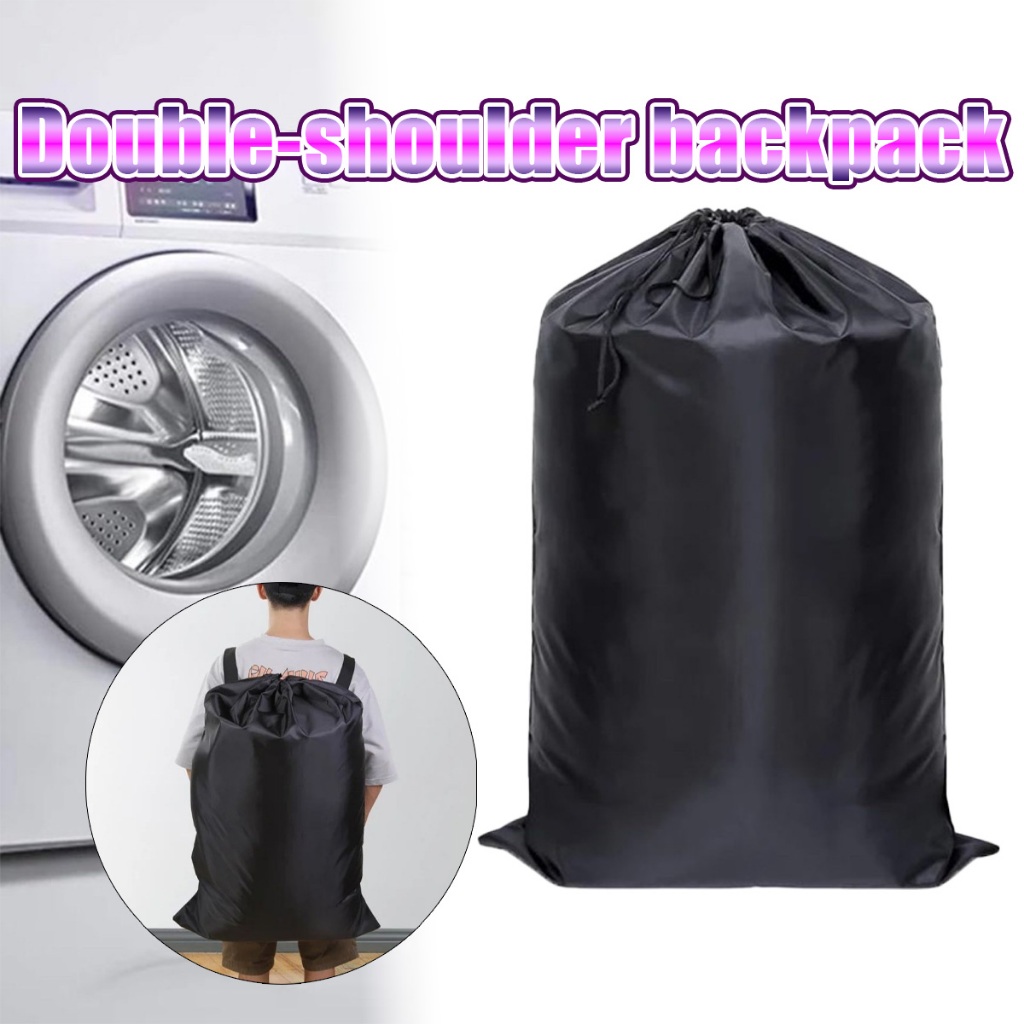 60.5*92CM laundry bag jumbo tebal, laundry bag serut Kapasitas besar Tahan lama Laundry Bag