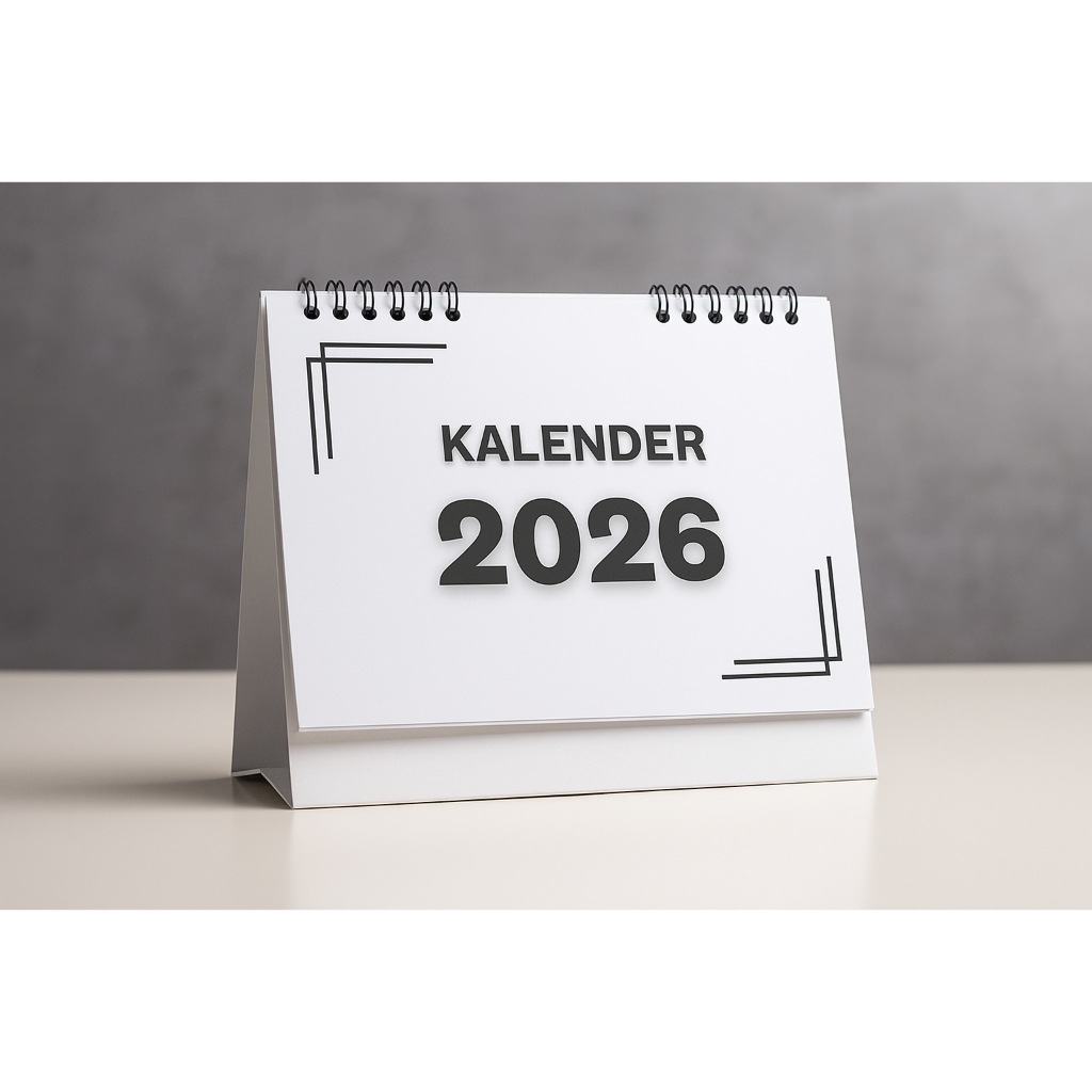 Kalender duduk A5, Kalender meja A5, Kalender sedang, Kalender 2026, Kalender A5 2026