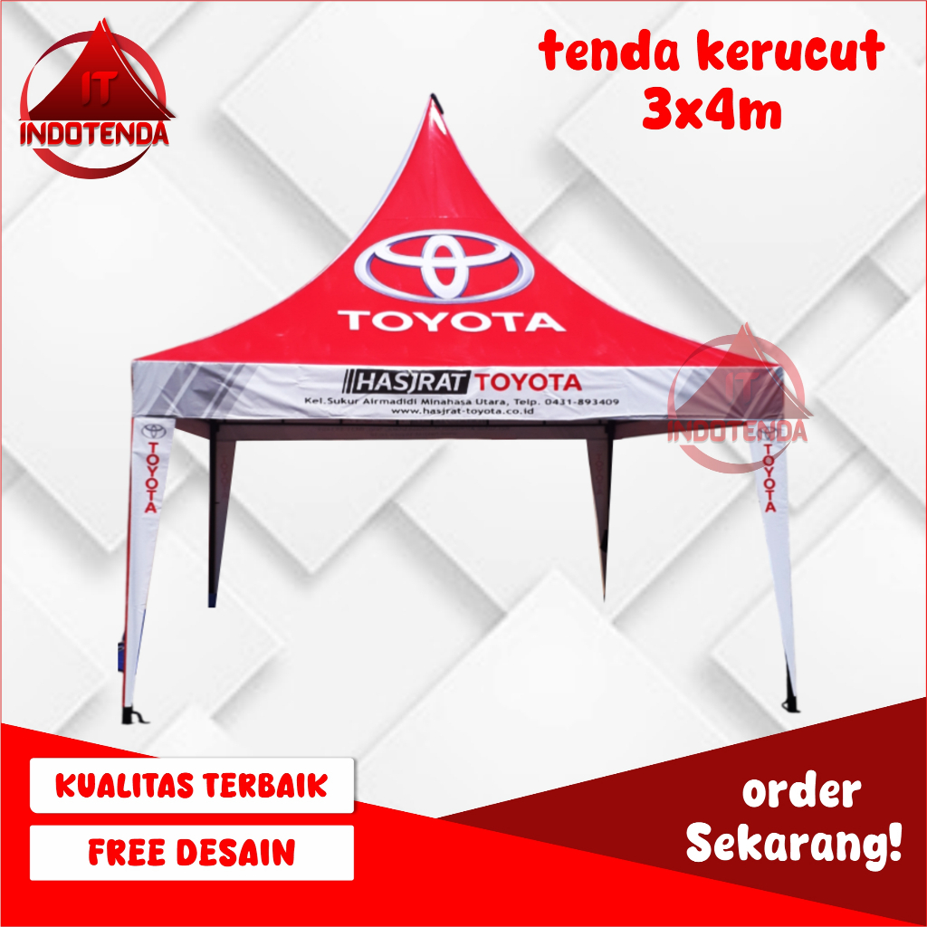 Tenda Kerucut 3x4m Printing