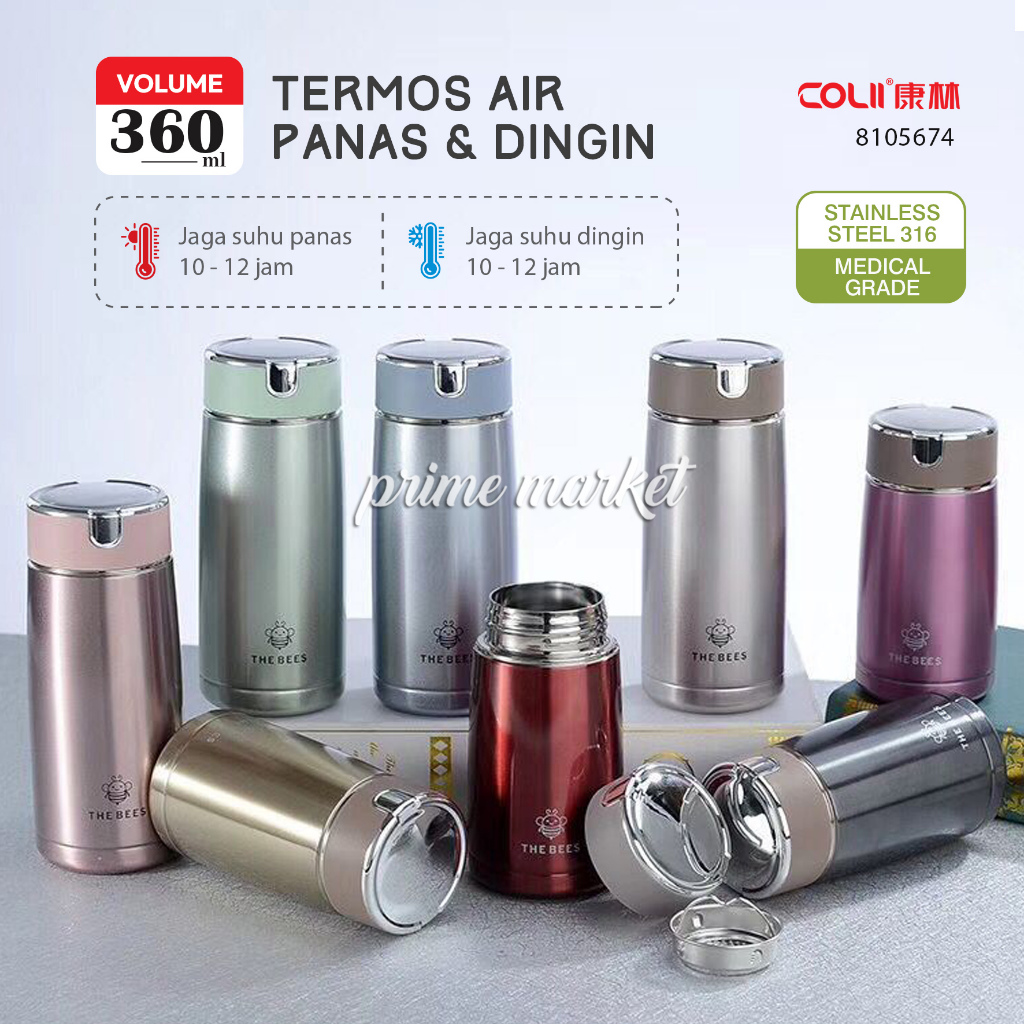 Termos Air Panas 360ml Thermos Air Panas Termos Kopi Termos Teh Mini (8105674) A111