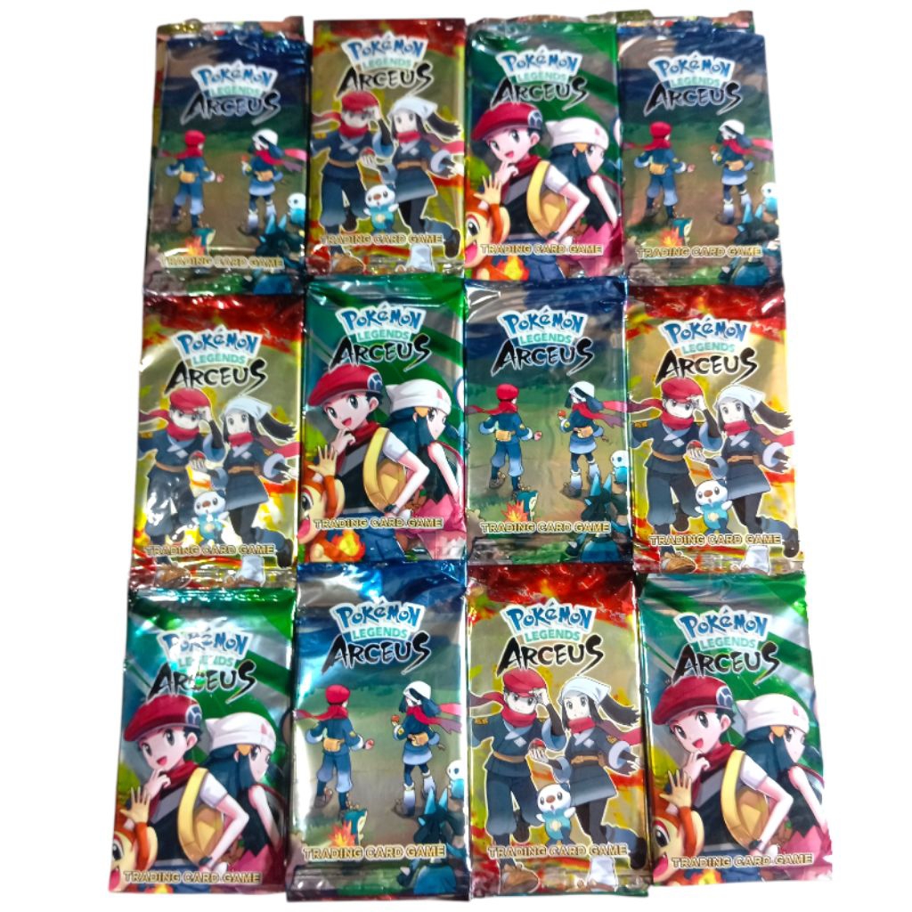 12 Sachet Kartu Foil Card Pokemon Legends Arceus Tranding Card Game