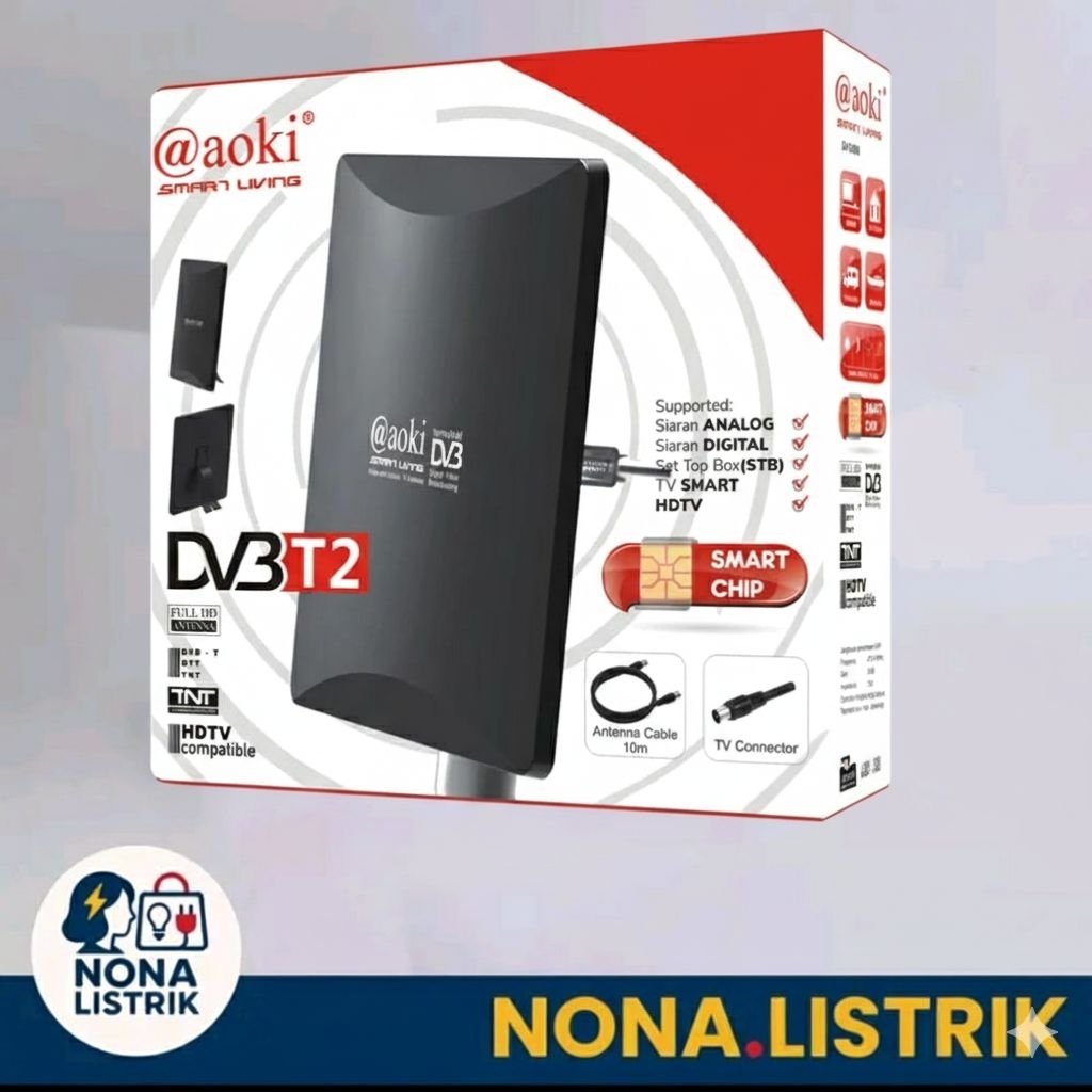 Antena TV Digital Luar Dalam/antena TV digital AT 3000 ADP+Kabel Aoki