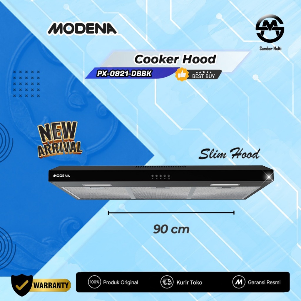 MODENA PX 0921 DBBK Slim Cooker Hood 90cm