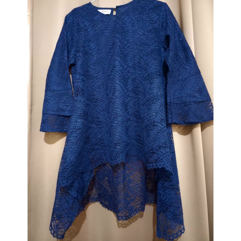 1 set Kebaya+Rok lilit preloved navy (1x pakai)