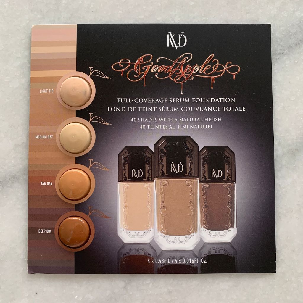 Kvd Good Apple Full-Coverage Serum Foundation 4x0.48ml Sample Card