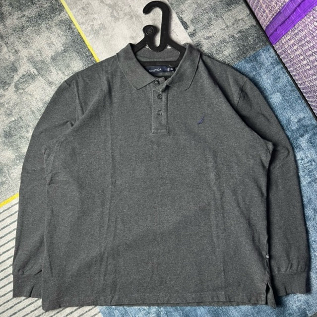 KAOS POLO LONGSLEEVE NAUTICA GREY SECOND