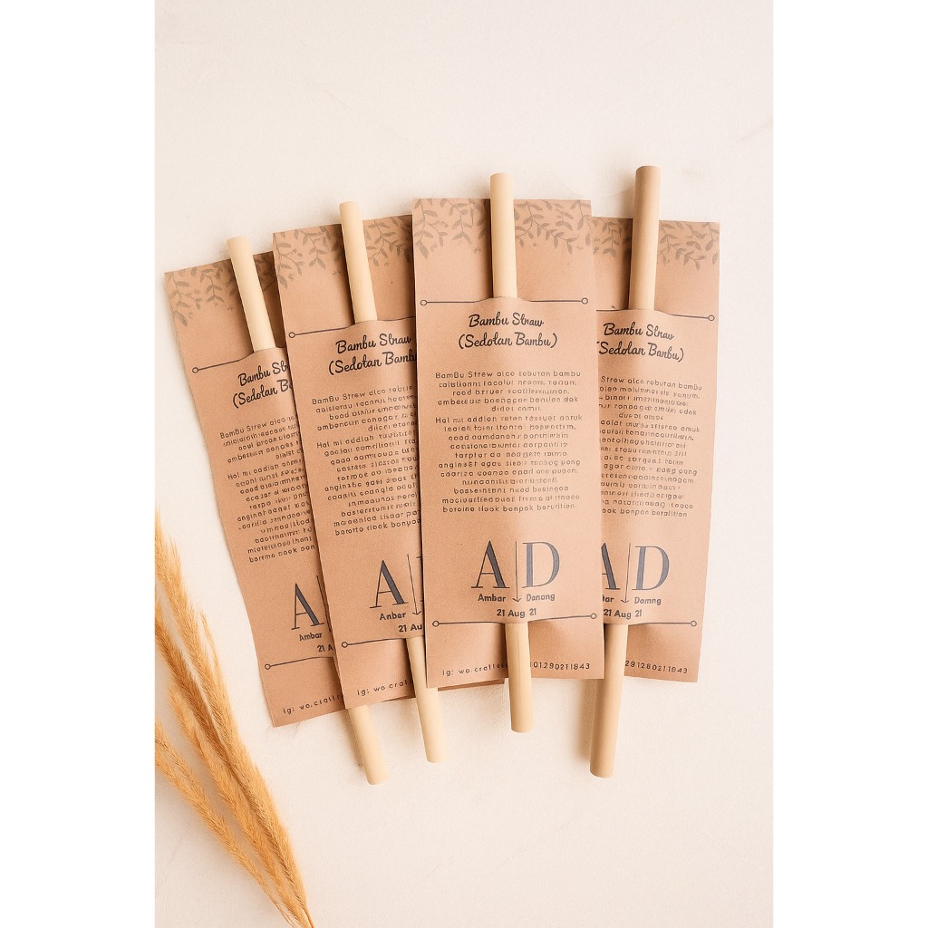 WECRAFTSOUVENIR - Souvenir Pernikahan / Souvenir sedotan bambu/Bambu straw