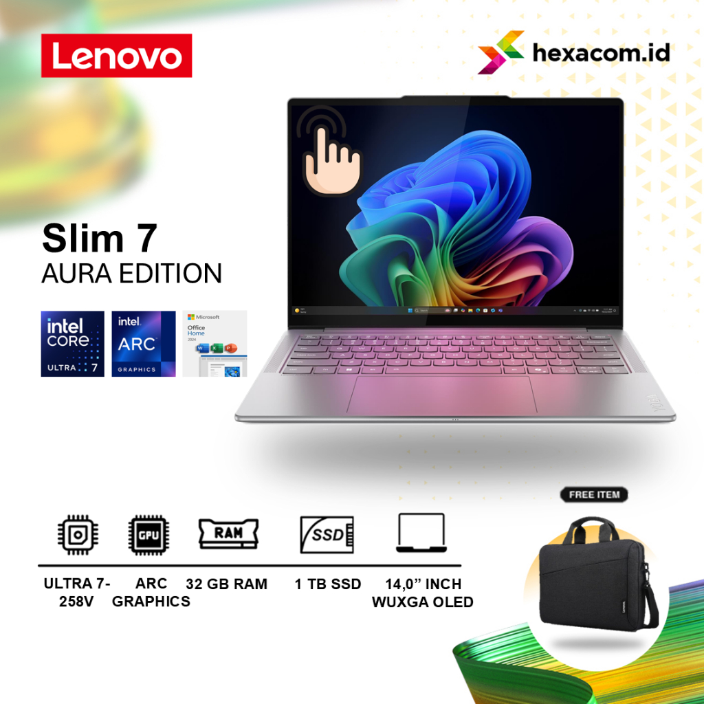 Laptop Lenovo Yoga Slim 7 Aura Edition 14 OLED Ultra 7 258V 32GB 1TB SSD 14.0" TOUCH