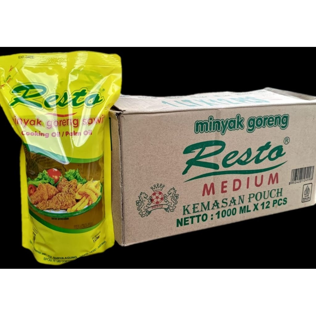 Minyak Goreng Resto 1 Liter - 1 dus isi 12 pouch