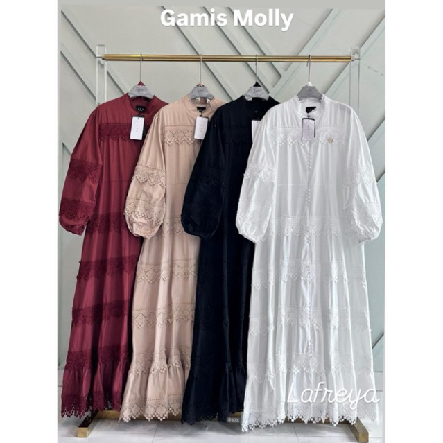 gamis molly, dress lfy, gamis lafreya, dress premium, gamis bangkok, dress mewah, gamis pesta, dress