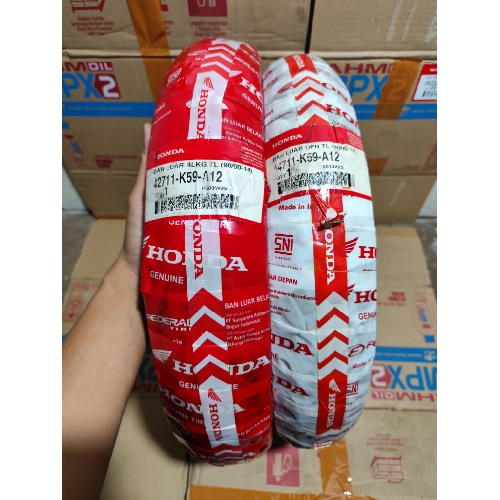 (PAKET BAN DEPAN BELAKANG AHM TERMURAH) BAN TUBELESS AHM SEPASANG DEPAN BELAKANG