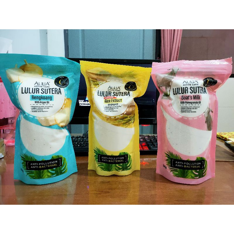 [Balekosmetik96]  Aulia Lulur Sutera / Scrub Badan / Lulur Pemutih / Lulur Kiloan 1000gr