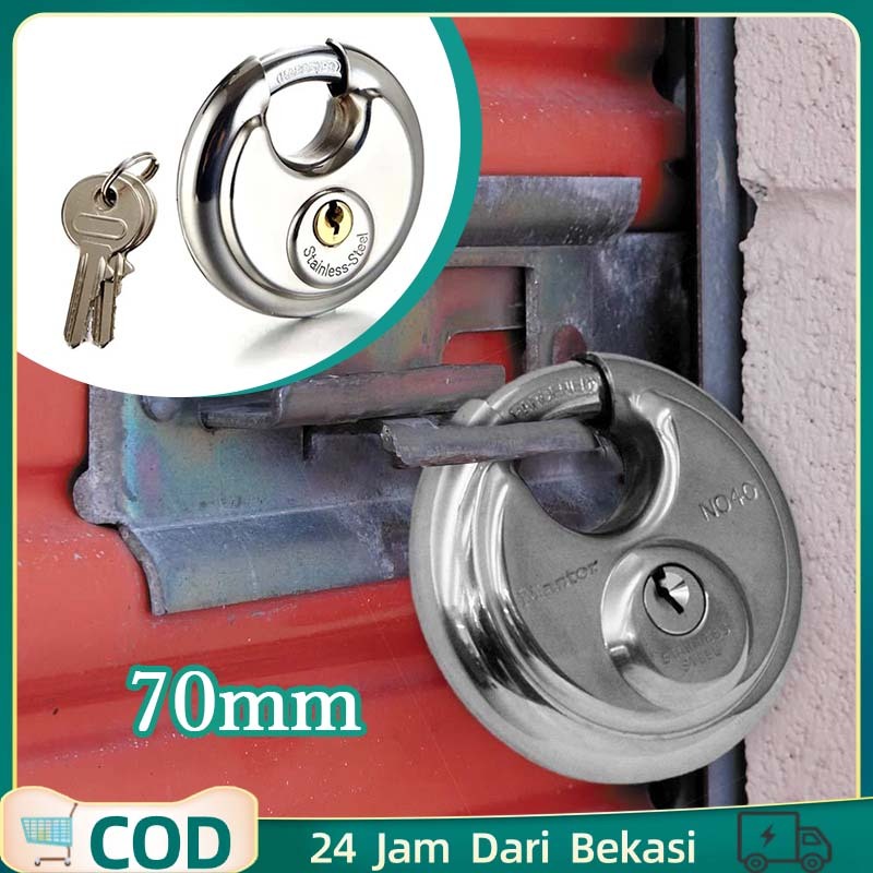Gembok Besar 70 Mm Gembok Model Bulat Multiguna Gembok Kunci Unik Kunci Gembok Anti Maling