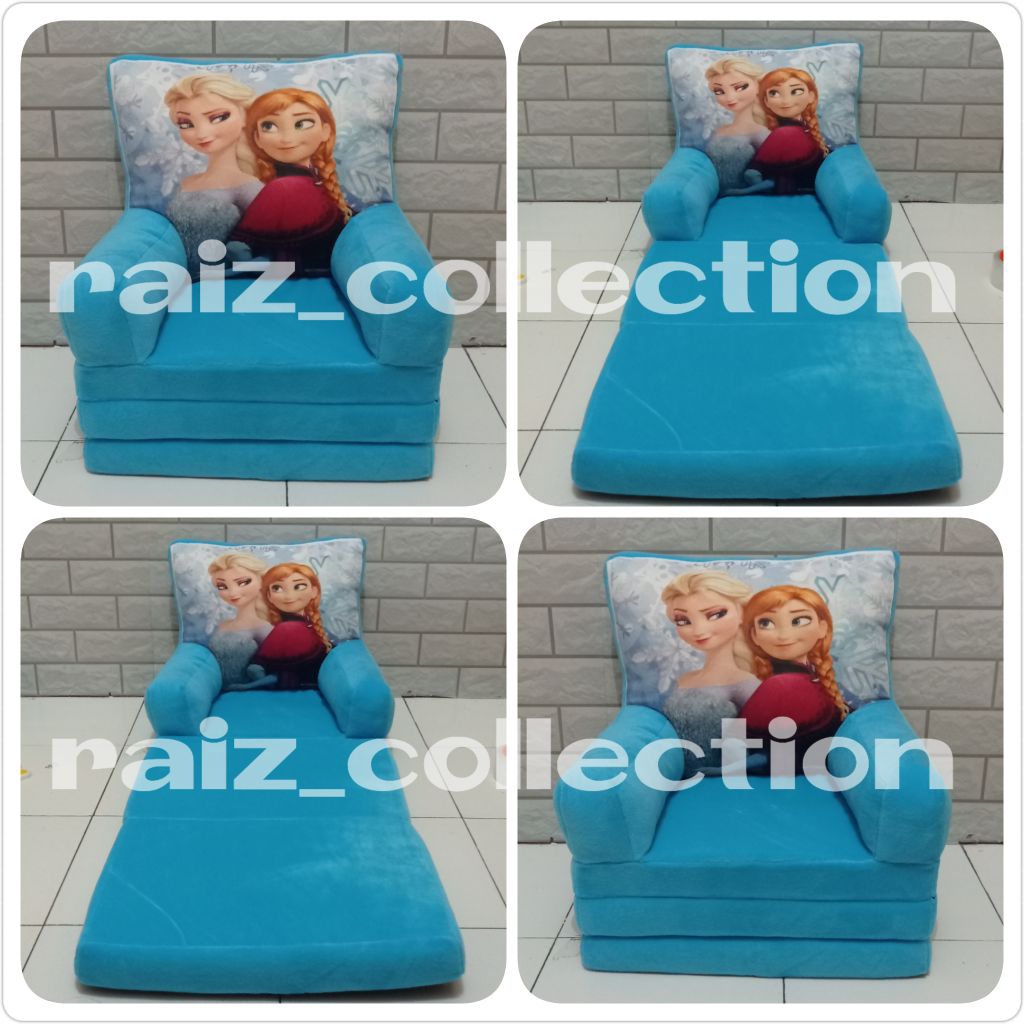 Sofa Lipat Anak Frozen/Print(3 Lipat) Sofa Bed Anak
