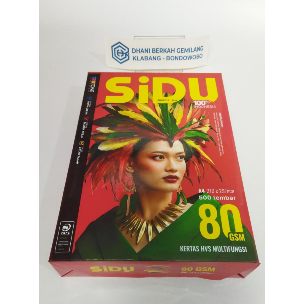 SIDU KERTAS HVS A4 80GRAM 1 RIM
