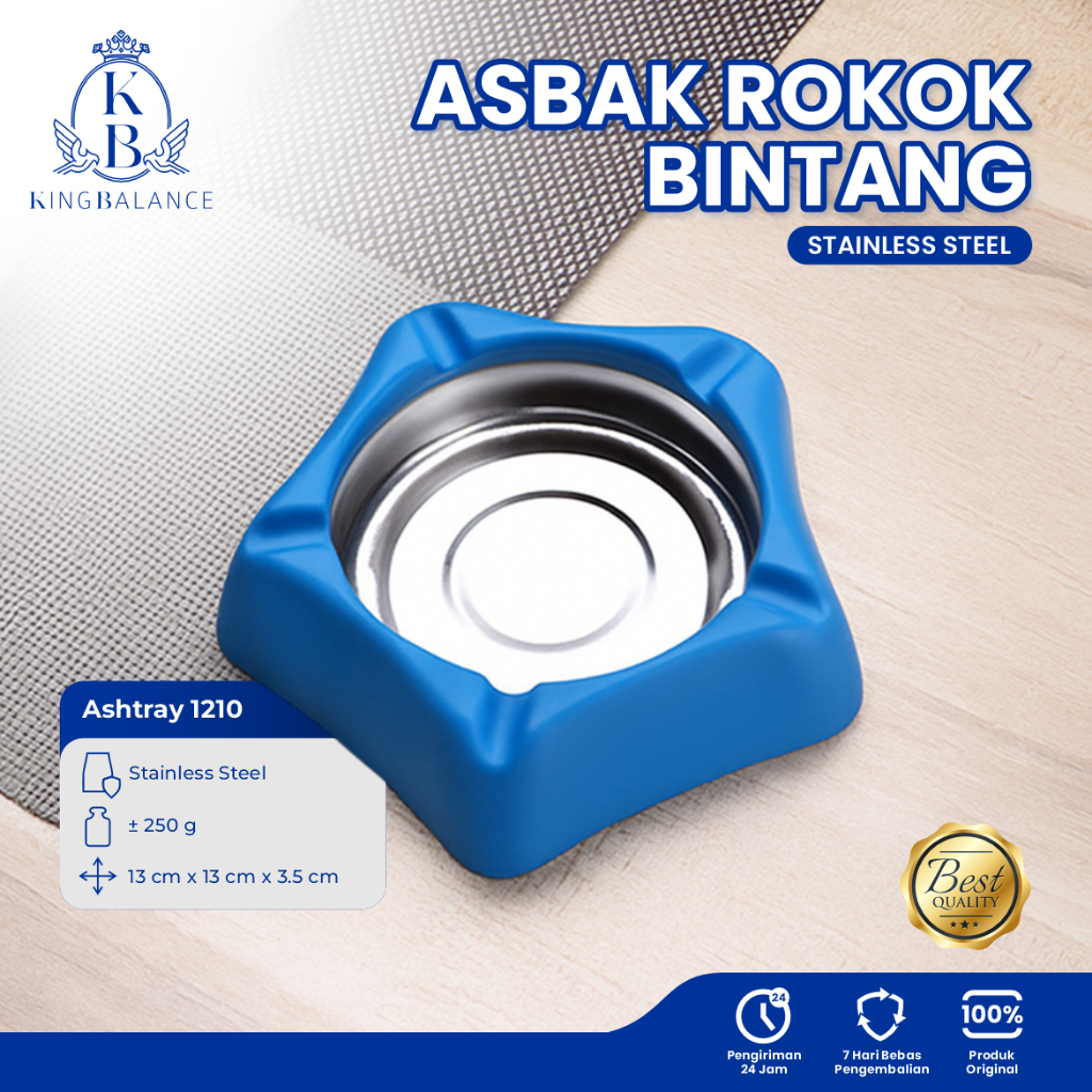 KING BALANCE Asbak Rokok Stainless/ Tempat Rokok Bentuk Bintang/ Asbak Bintang Tempat Puntung Rokok 