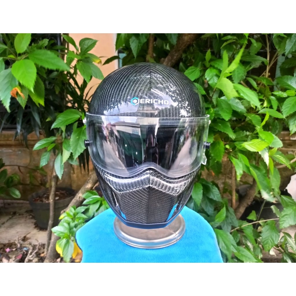 Helm Retro Classic Vespa Jericho FF1400 Carbon Glosy (M)