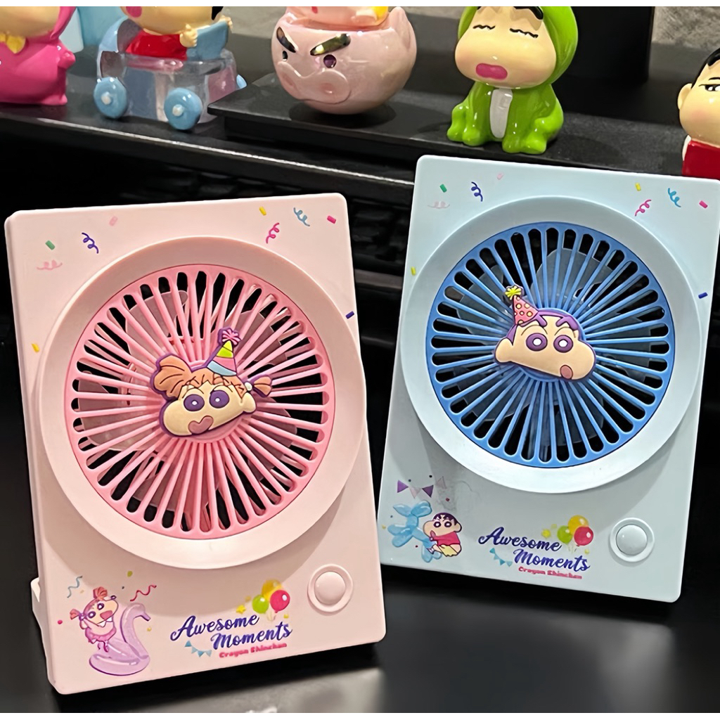 Kipas Angin Shinchan Duduk Kipas Angin Kotak Portable USB Karakter sinchan