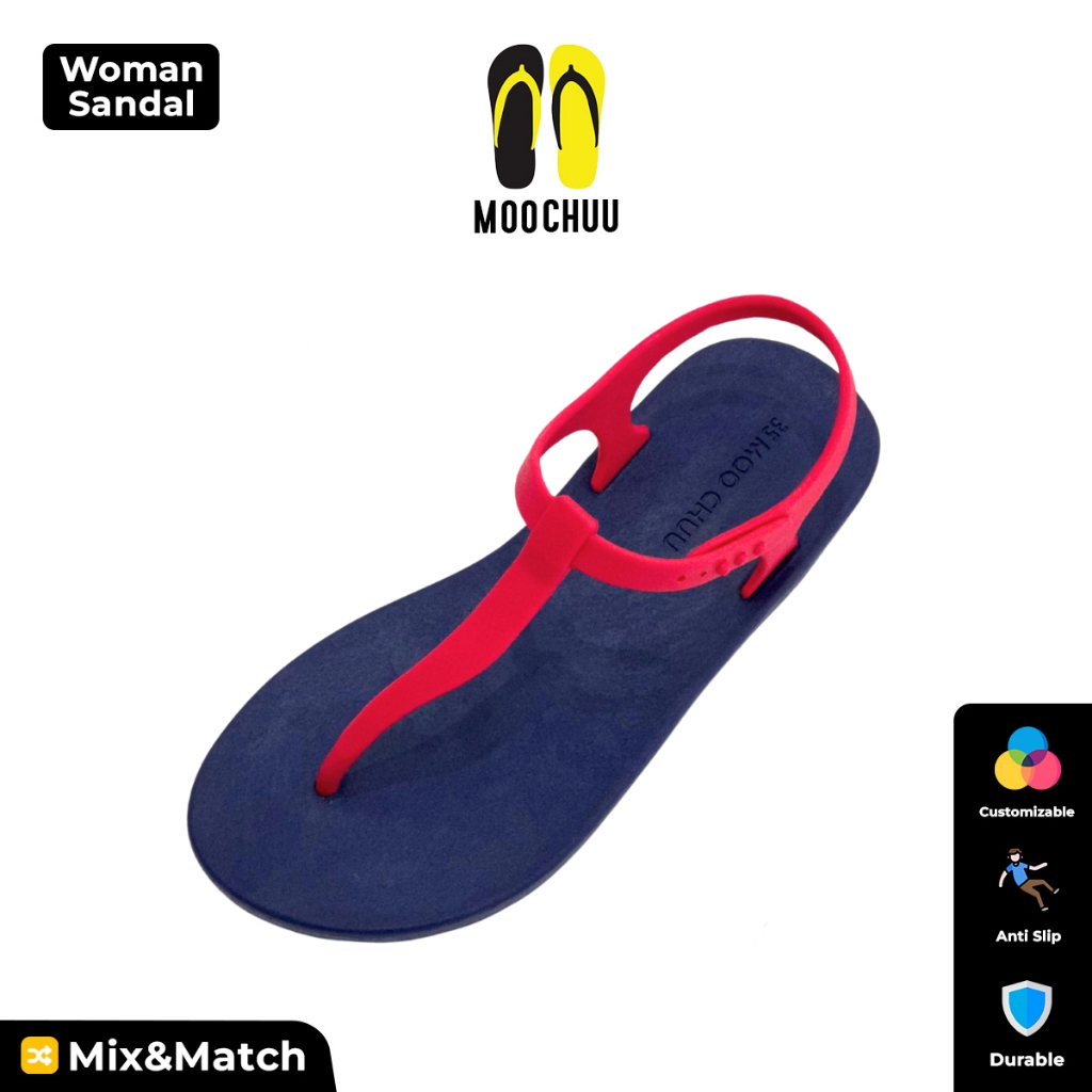 Moo Chuu Sandal Custom MC04 – Pilih Warna Tapak & Tali Sendiri