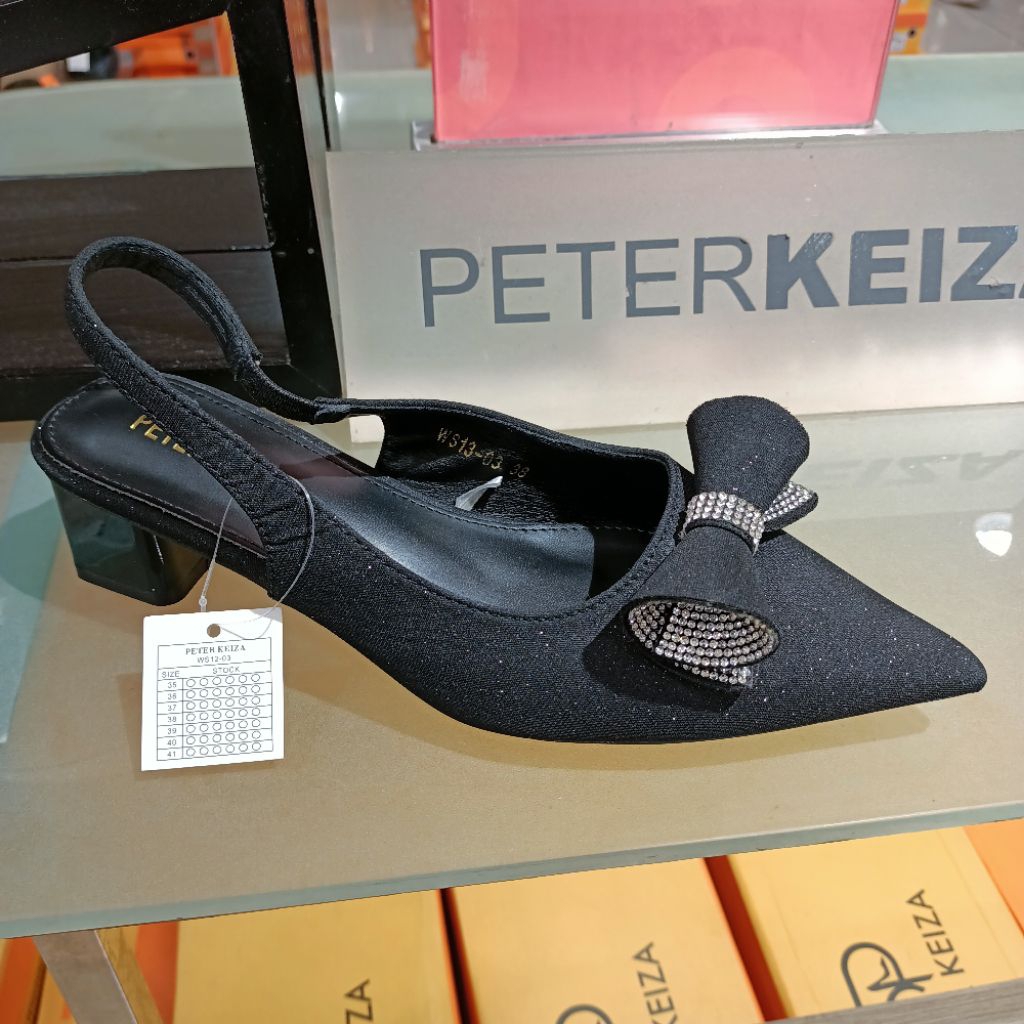 sepatu sandal wanita heels 5cm PETER KEIZA original