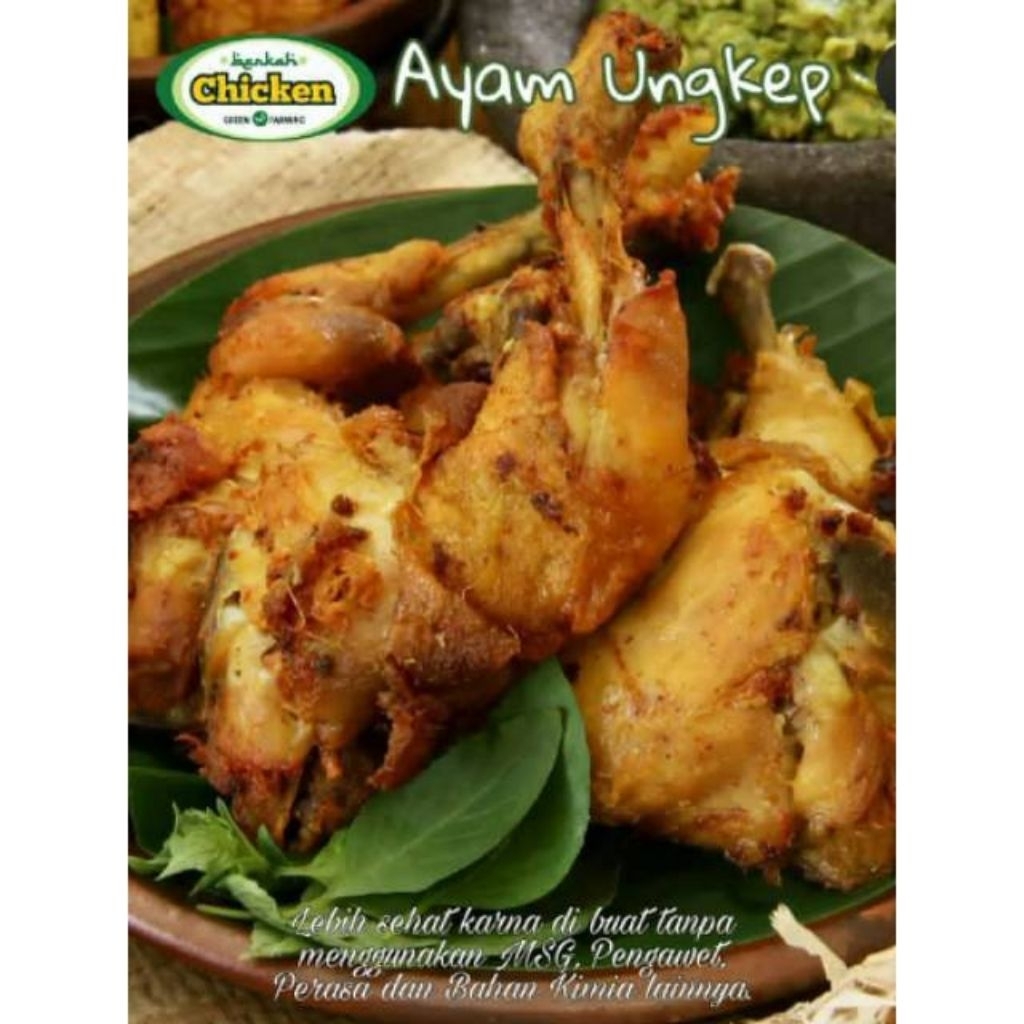 ayam ungkep organik isi 10 potong(frozen)merk berkah chiken