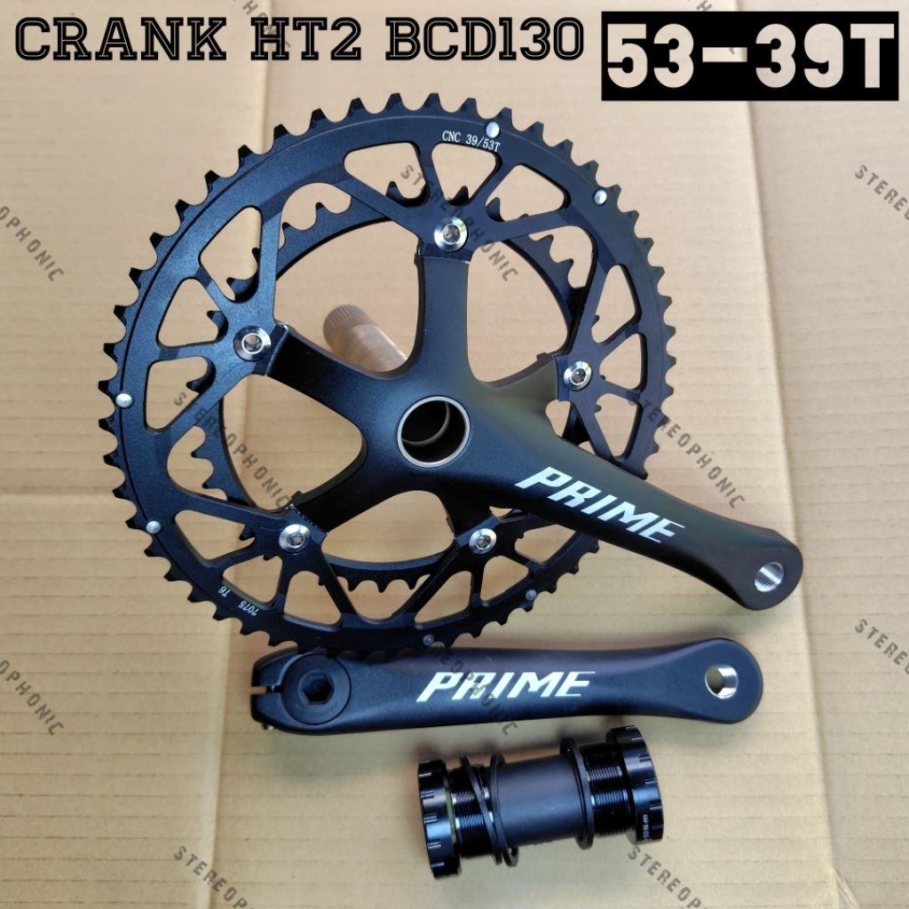 Crank PRIME HT2 BCD130 53-39T Crank Dual Chainring 54-39T Crank HT2 BCD130 53-39T Chainring 53-39T C
