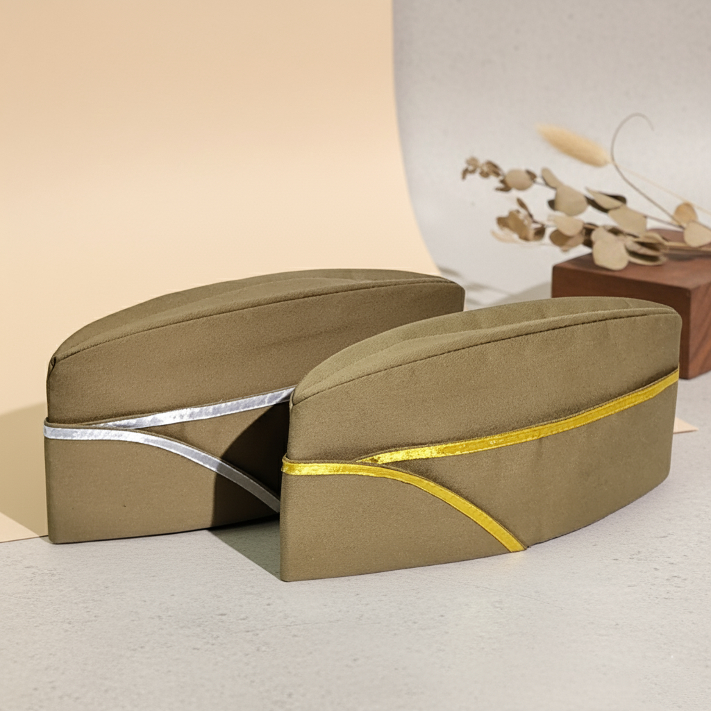 Topi Keki / Peci Mutz Muts ASN PNS Lis Kuning dan Putih Berkualitas