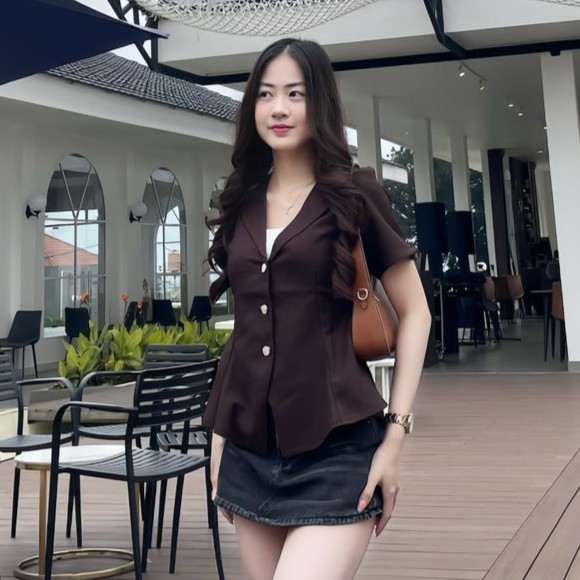 KARLA TOP BLAZER WANITA VIRAL LENGAN PANJANG HIJAB FRIENDLY NON HIJAB