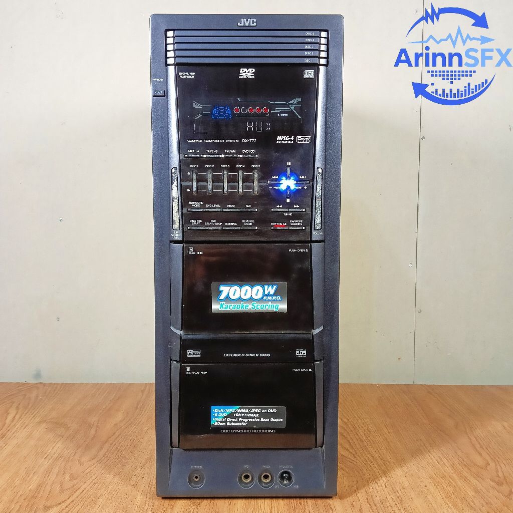 5.1 Head compo JVC DX-T77 7000watt PMPO used normal
