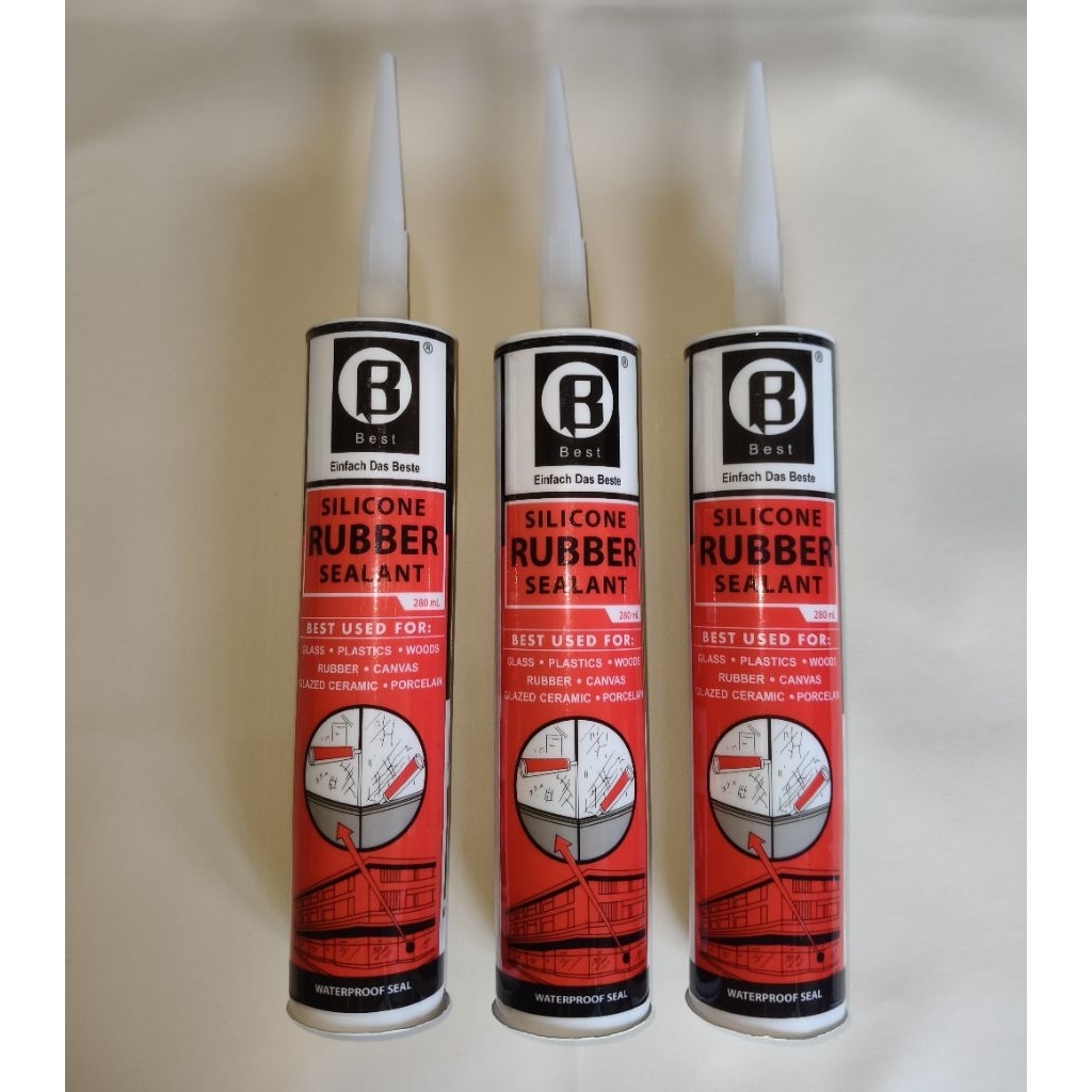Lem Silicone Sealant BEST 280ml / Lem Silicone  Tabung / Silicone Rubber Sealant