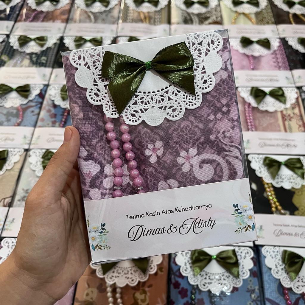 Souvenir Lebaran Hijab Segiempat Lasercut Motif Azara/Souvenir Jilbab Kerudung/Oleh-Oleh Haji Umroh/