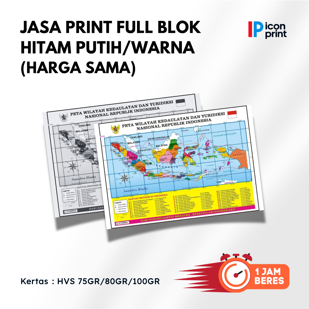 JASA PRINT CETAK WARNA FULL BLOK COLOR F4 A4 A5 1 2 SISI 75 80 100 GR MAKALAH PPT CERITA GAMBAR