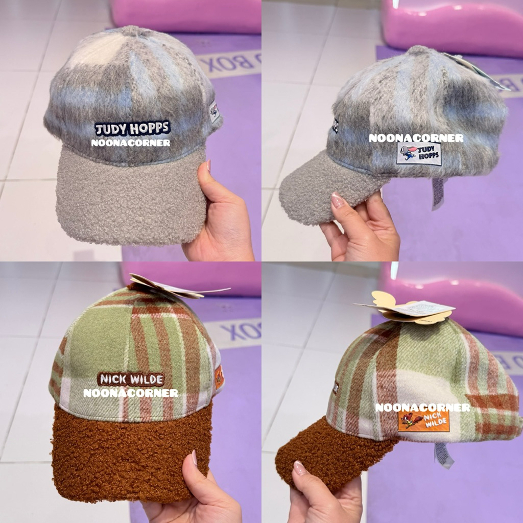 Miniso x Zootopia‼️ Topi Baseball / Baseball Cap Plaid Zootopia 2 Collections (58cm) Judy Hopps / Ni