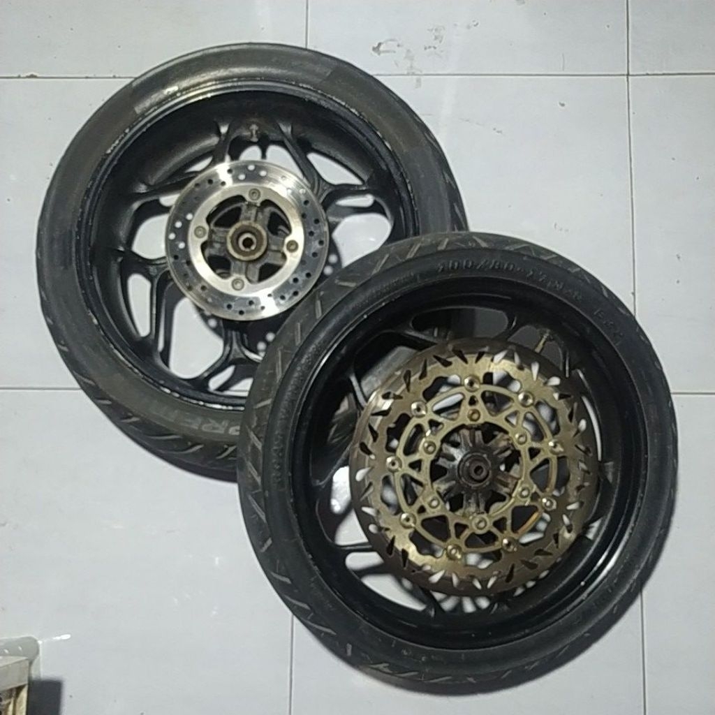 velk velg pelk pelg depan/belakang set piringan dan ban KAWASAKI NINJA 250 SL MONO, NINJA 250FI, Z25