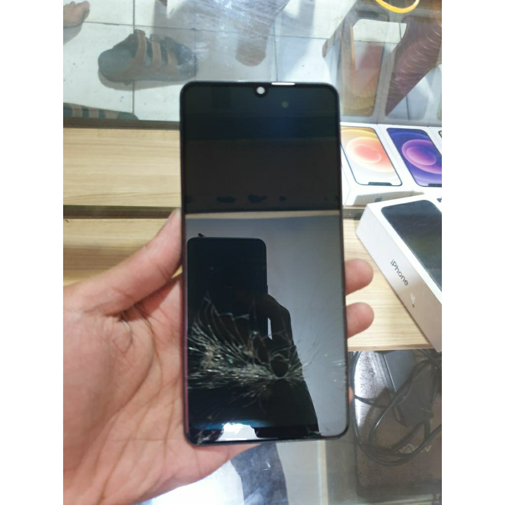 LCD SAMSUNG A31 ORI COPOTAN RETAK NORMAL TESTED