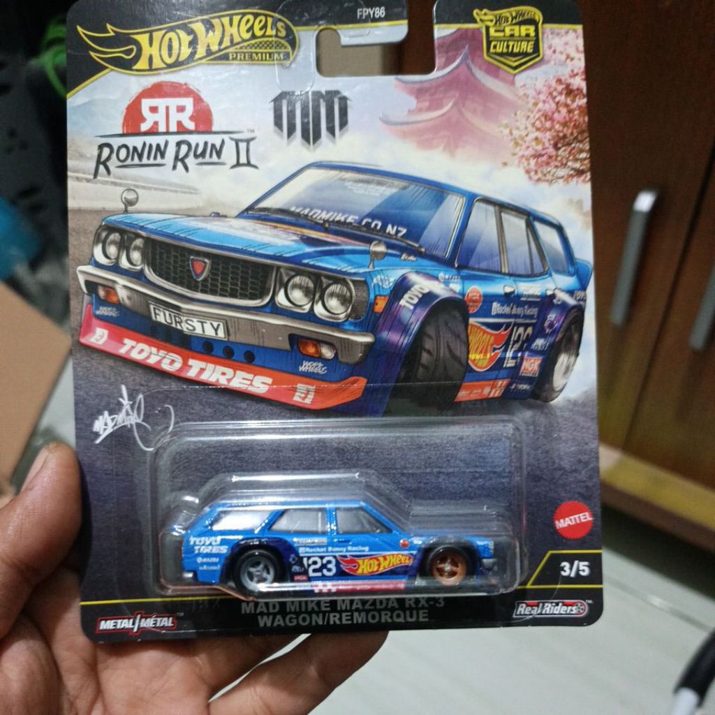 Hotwheels Premium Mad mike Mazda Rx3 Wagon