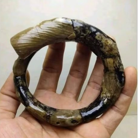 Gelang Pria akar Bahar hitam Bonggol Jumbo asli